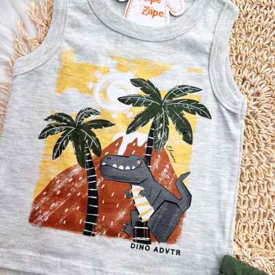 Conj. Regata Dino ADVTR e Bermuda - Mescla e Verde Musgo
